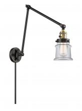  238-BAB-G182S - Canton - 1 Light - 8 inch - Black Antique Brass - Swing Arm