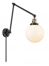  238-BAB-G201-8 - Beacon - 1 Light - 8 inch - Black Antique Brass - Swing Arm