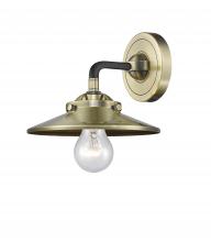  284-1W-BAB-M4-AB-LED - Railroad - 1 Light - 8 inch - Black Antique Brass - Sconce