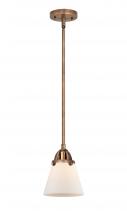  288-1S-AC-G61-LED - Cone - 1 Light - 6 inch - Antique Copper - Cord hung - Mini Pendant