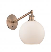  317-1W-AC-G121-8-LED - Athens - 1 Light - 8 inch - Antique Copper - Sconce