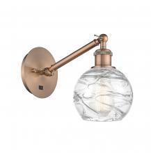  317-1W-AC-G1213-6-LED - Athens Deco Swirl - 1 Light - 6 inch - Antique Copper - Sconce