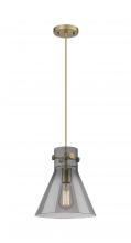  410-1PM-BB-G411-10SM - Newton Cone - 1 Light - 10 inch - Brushed Brass - Cord hung - Pendant