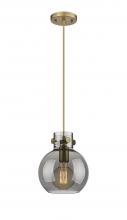  410-1PS-BB-G410-8SM - Newton Sphere - 1 Light - 8 inch - Brushed Brass - Cord hung - Mini Pendant