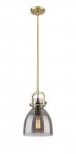  410-1SS-BB-G412-8SM - Newton Bell - 1 Light - 8 inch - Brushed Brass - Mini Pendant