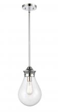  414-1S-PC-8CL-LED - Genesis - 1 Light - 8 inch - Polished Chrome - Cord hung - Mini Pendant