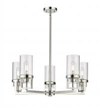  426-5CR-PN-G426-8CL - Utopia - 5 Light - 24 inch - Polished Nickel - Chandelier