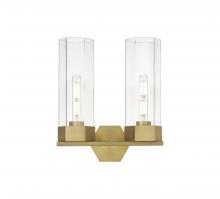 Innovations Lighting 427-2W-BB-G427-14CL - Claverack - 2 Light - 13 inch - Brushed Brass - Bath Vanity Light