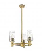  434-3CR-BB-G434-7DE - Crown Point - 3 Light - 18 inch - Brushed Brass - Pendant