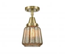  447-1C-AB-G146-LED - Chatham - 1 Light - 7 inch - Antique Brass - Flush Mount