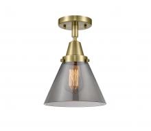  447-1C-AB-G43-LED - Cone - 1 Light - 8 inch - Antique Brass - Flush Mount