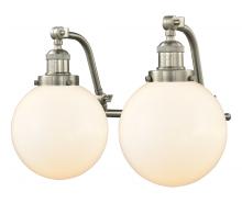 Innovations Lighting 515-2W-SN-G201-8 - Beacon - 2 Light - 18 inch - Brushed Satin Nickel - Bath Vanity Light