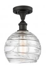 Innovations Lighting 516-1C-OB-G1213-8-LED - Athens Deco Swirl - 1 Light - 8 inch - Oil Rubbed Bronze - Semi-Flush Mount