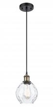  516-1P-BAB-G362-LED - Waverly - 1 Light - 6 inch - Black Antique Brass - Cord hung - Mini Pendant