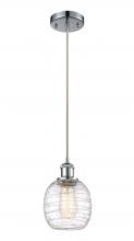 Innovations Lighting 516-1P-PC-G1013-LED - Belfast - 1 Light - 6 inch - Polished Chrome - Cord hung - Mini Pendant