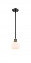  516-1S-BAB-G121-6-LED - Athens - 1 Light - 6 inch - Black Antique Brass - Mini Pendant