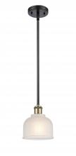  516-1S-BAB-G411-LED - Dayton - 1 Light - 6 inch - Black Antique Brass - Mini Pendant