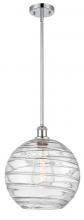  516-1S-PC-G1213-12 - Athens Deco Swirl - 1 Light - 12 inch - Polished Chrome - Mini Pendant