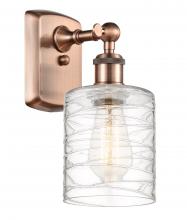  516-1W-AC-G1113-LED - Cobbleskill - 1 Light - 5 inch - Antique Copper - Sconce