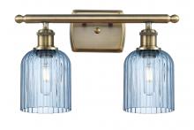  516-2W-AB-G559-5BL - Bridal Veil - 2 Light - 15 inch - Antique Brass - Bath Vanity Light