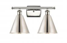 Innovations Lighting 516-2W-PN-MBC-8-PN-LED - Berkshire - 2 Light - 18 inch - Polished Nickel - Bath Vanity Light