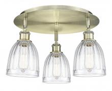 Innovations Lighting 516-3C-AB-G442 - Brookfield - 3 Light - 18 inch - Antique Brass - Flush Mount