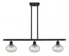  516-3I-BK-G555-6CL - Ithaca - 3 Light - 36 inch - Matte Black - Cord hung - Island Light