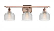  516-3W-AC-G412-LED - Dayton - 3 Light - 26 inch - Antique Copper - Bath Vanity Light