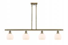  516-4I-AB-G121-6-LED - Athens - 4 Light - 48 inch - Antique Brass - Cord hung - Island Light