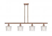  516-4I-AC-G402-LED - Niagara - 4 Light - 48 inch - Antique Copper - Cord hung - Island Light