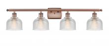  516-4W-AC-G412 - Dayton - 4 Light - 36 inch - Antique Copper - Bath Vanity Light