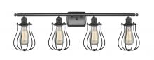  516-4W-BK-CE513-BK - Muselet - 4 Light - 36 inch - Matte Black - Bath Vanity Light