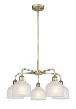  516-5CR-AB-G411 - Dayton - 5 Light - 24 inch - Antique Brass - Chandelier