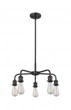  516-5CR-OB - Ballston - 5 Light - 18 inch - Oil Rubbed Bronze - Chandelier