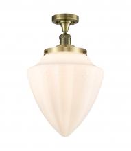  517-1CH-AB-G661-12-LED - Bullet - 1 Light - 12 inch - Antique Brass - Semi-Flush Mount