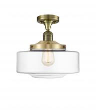  517-1CH-AB-G692-12-LED - Bridgeton - 1 Light - 12 inch - Antique Brass - Semi-Flush Mount