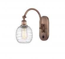  518-1W-AC-G1013-LED - Belfast - 1 Light - 6 inch - Antique Copper - Sconce