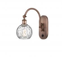  518-1W-AC-G1215-6-LED - Athens Water Glass - 1 Light - 6 inch - Antique Copper - Sconce