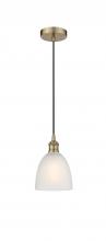  616-1P-AB-G381-LED - Castile - 1 Light - 6 inch - Antique Brass - Cord hung - Mini Pendant