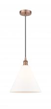  616-1P-AC-GBC-121-LED - Berkshire - 1 Light - 12 inch - Antique Copper - Cord hung - Mini Pendant