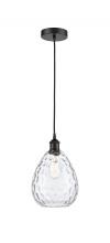  616-1P-BK-G372-LED - Waverly - 1 Light - 8 inch - Matte Black - Cord hung - Mini Pendant