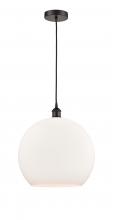  616-1P-OB-G121-14-LED - Athens - 1 Light - 14 inch - Oil Rubbed Bronze - Cord hung - Pendant