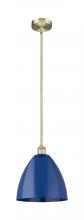  616-1S-AB-MBD-12-BL - Plymouth - 1 Light - 12 inch - Antique Brass - Cord hung - Mini Pendant