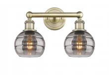  616-2W-AB-G556-6SM - Rochester - 2 Light - 15 inch - Antique Brass - Bath Vanity Light