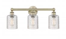  616-3W-AB-G112C-5CL - Cobbleskill - 3 Light - 23 inch - Antique Brass - Bath Vanity Light