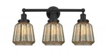  616-3W-BK-G146 - Chatham - 3 Light - 25 inch - Matte Black - Bath Vanity Light