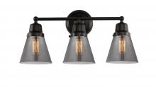  623-3W-BK-G63 - Cone - 3 Light - 22 inch - Matte Black - Bath Vanity Light