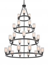  820345-BK-G801 - Clymer - 30 Light - 50 inch - Matte Black - Chain Hung - Chandelier