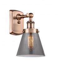  916-1W-AC-G63-LED - Cone - 1 Light - 6 inch - Antique Copper - Sconce