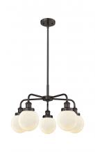  916-5CR-OB-G201-6 - Beacon - 5 Light - 25 inch - Oil Rubbed Bronze - Chandelier